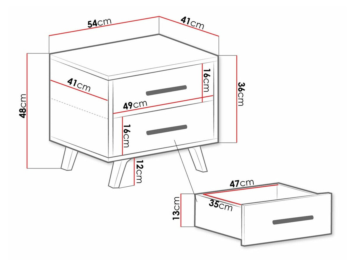 Éjjeliszekrény BALI, Szín: Zöld + Aranysárga