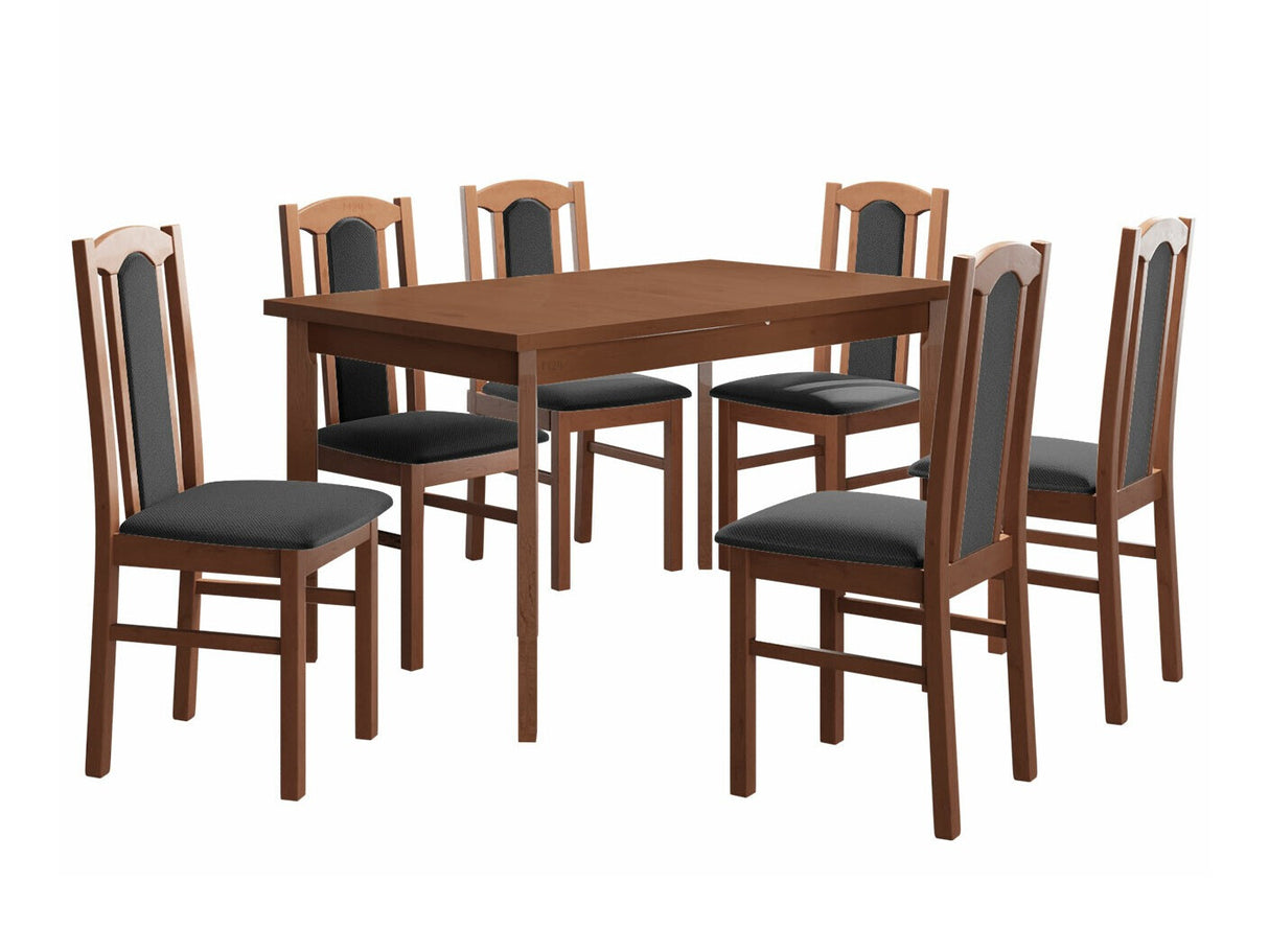 Étkezőgarnitúra 08 (MODENA 1P + BOS 7), Fa színe: Égerfa, Kárpit: Kronos 22