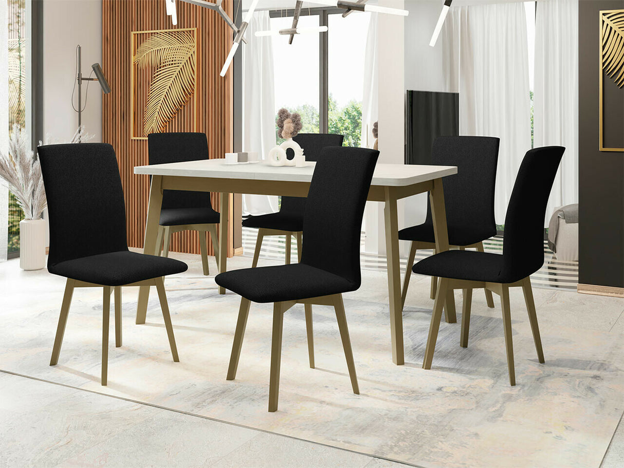 Étkezőgarnitúra 24 (OSLO 6 + LUNA 2), Kárpit: Kronos 7