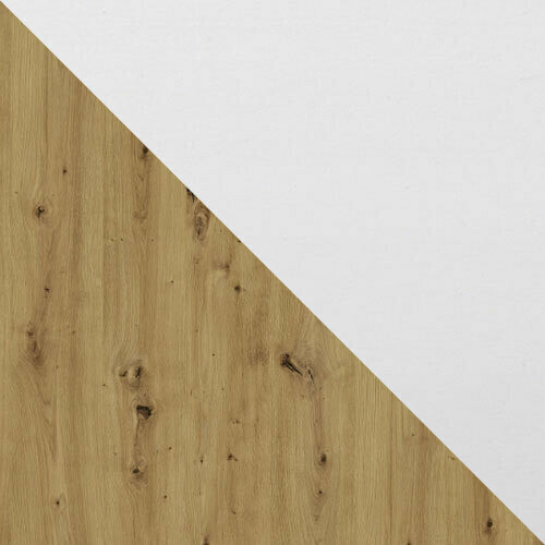 Étkezőgarnitúra 24 (OSLO 6 + LUNA 2) II, Asztal színe: Artisan tölgy + Fehér, Kárpit: Paros 2