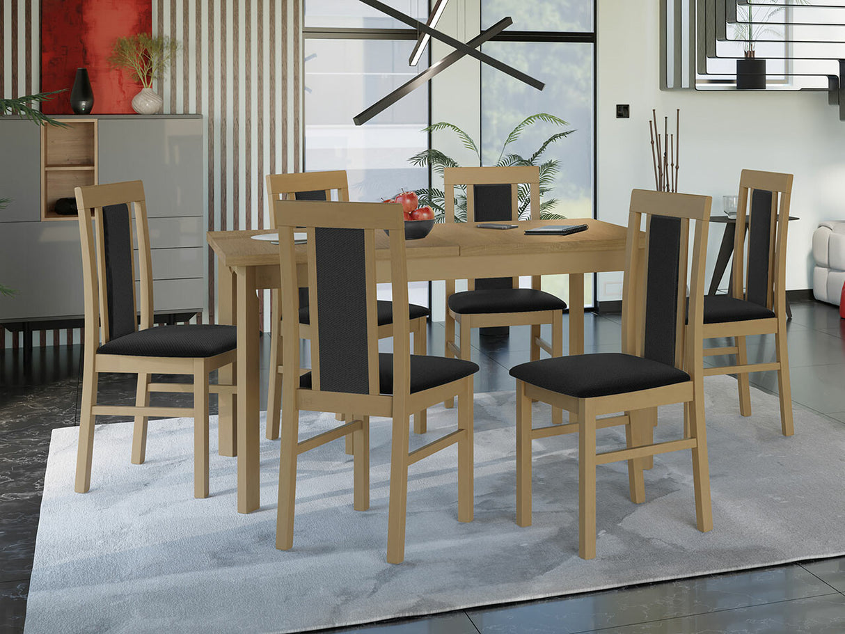 Étkezőgarnitúra 20 (MODENA 1 P + NILO 2), Fa színe: Sonoma tölgy