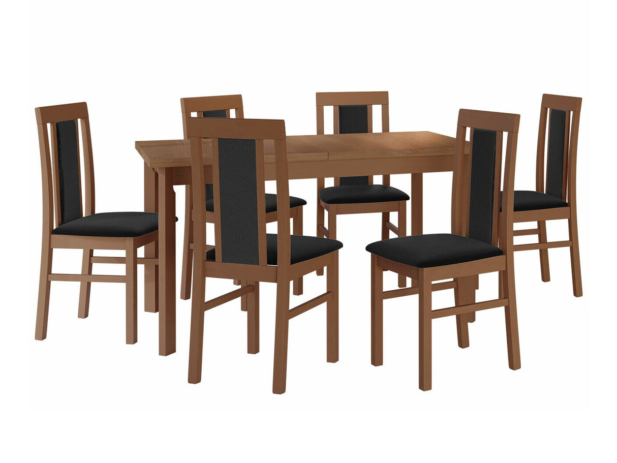 Étkezőgarnitúra 20 (MODENA 1 P + NILO 2), Fa színe: Égerfa