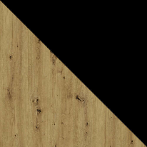 Étkezőgarnitúra 11 (OSLO 5 + NILO 10), Asztal színe: Artisan tölgy + Fekete, Kárpit: Kronos 22