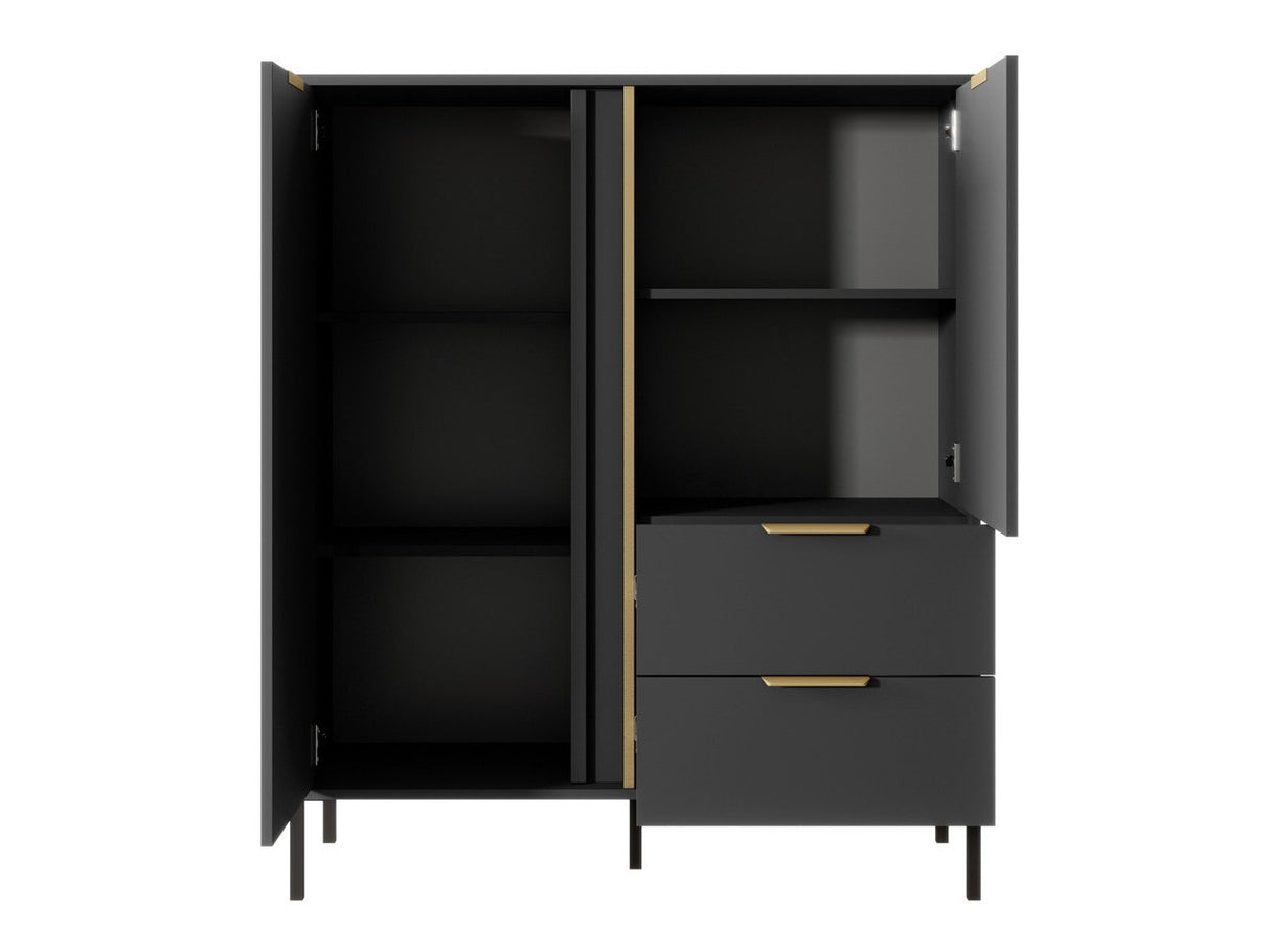 Komód Lars A komód wysoka 2d2s - Antracyt