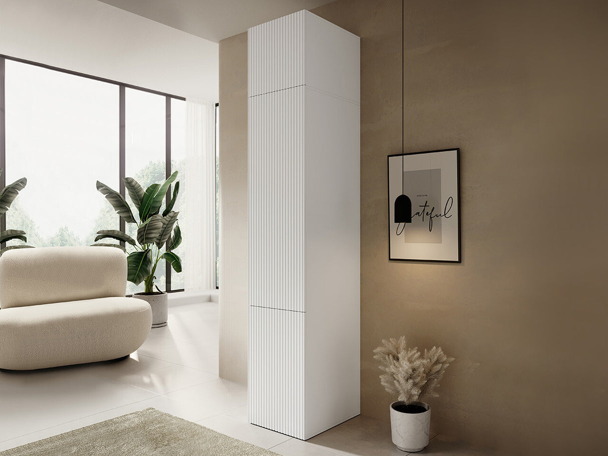 Könyvespolc Szafa PAFOS 45 1D, Szekrény: Igen, Szín: Fehér