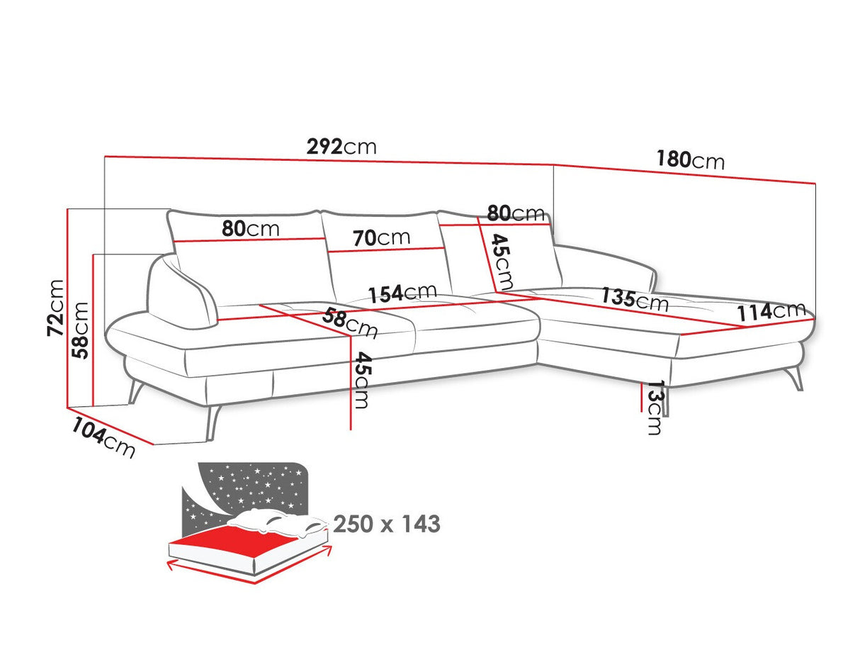 Sarokkanapé Narożnik FUTURO Barrel, Szín: Barrel 19, Változatok: Jobbos