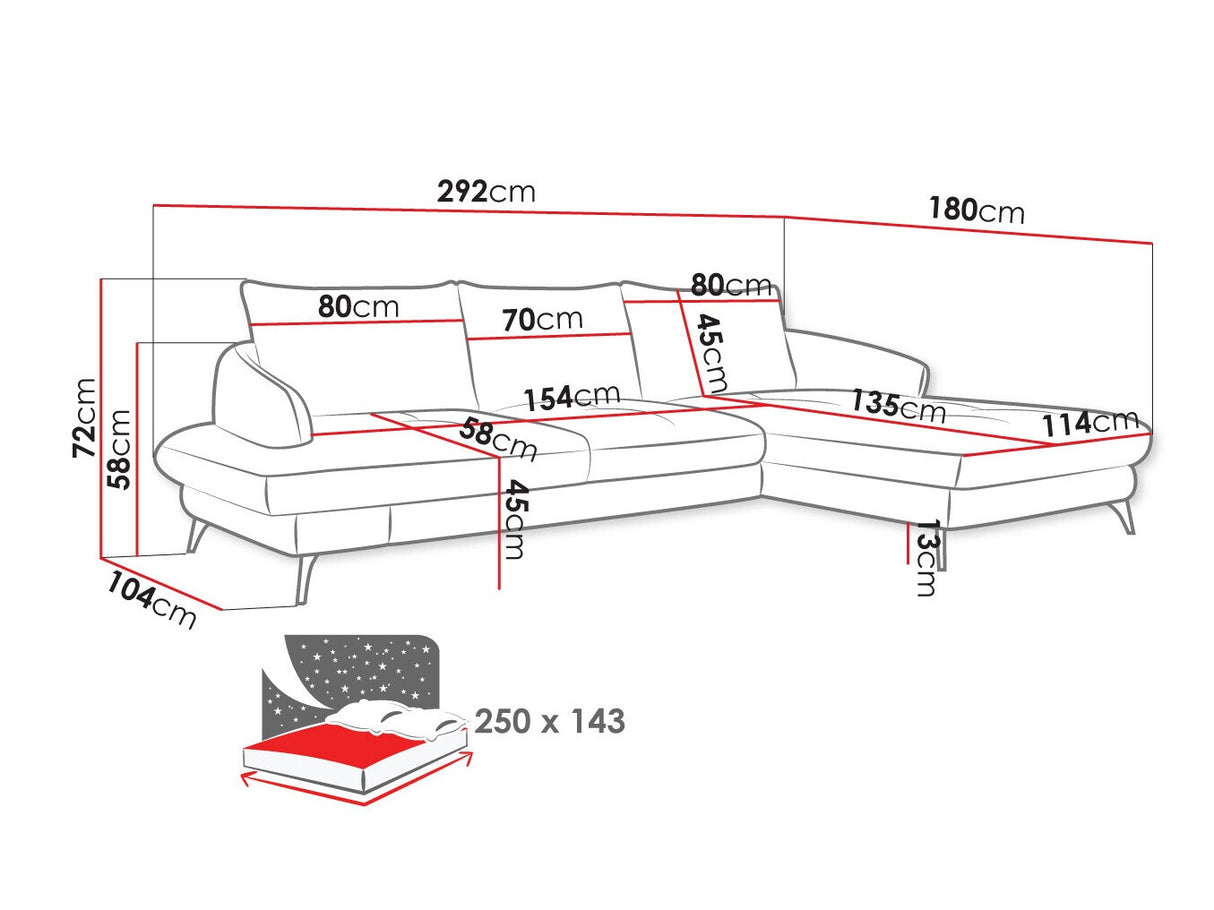 Sarokkanapé Narożnik FUTURO Barrel, Szín: Barrel 21, Változatok: Jobbos
