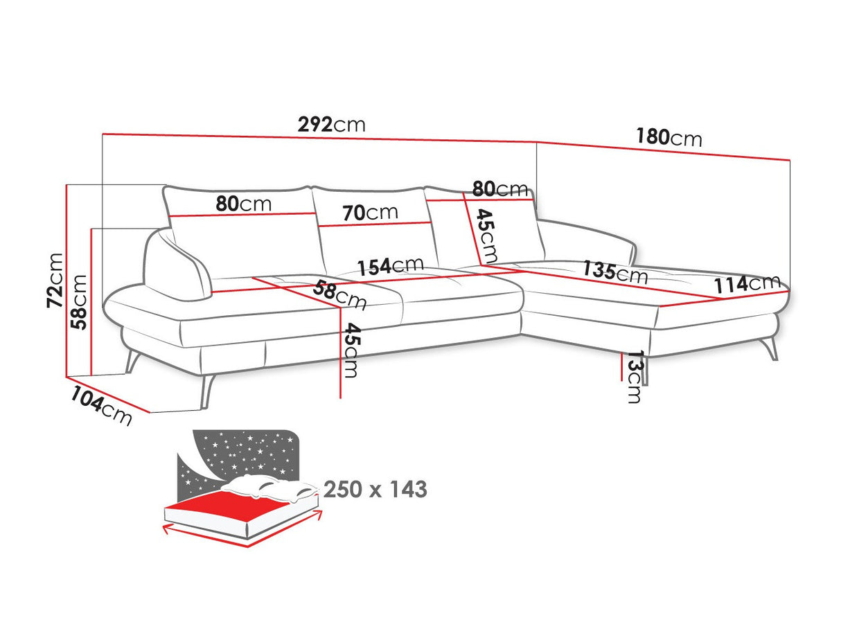 Sarokkanapé Narożnik FUTURO Barrel, Szín: Barrel 83, Változatok: Balos