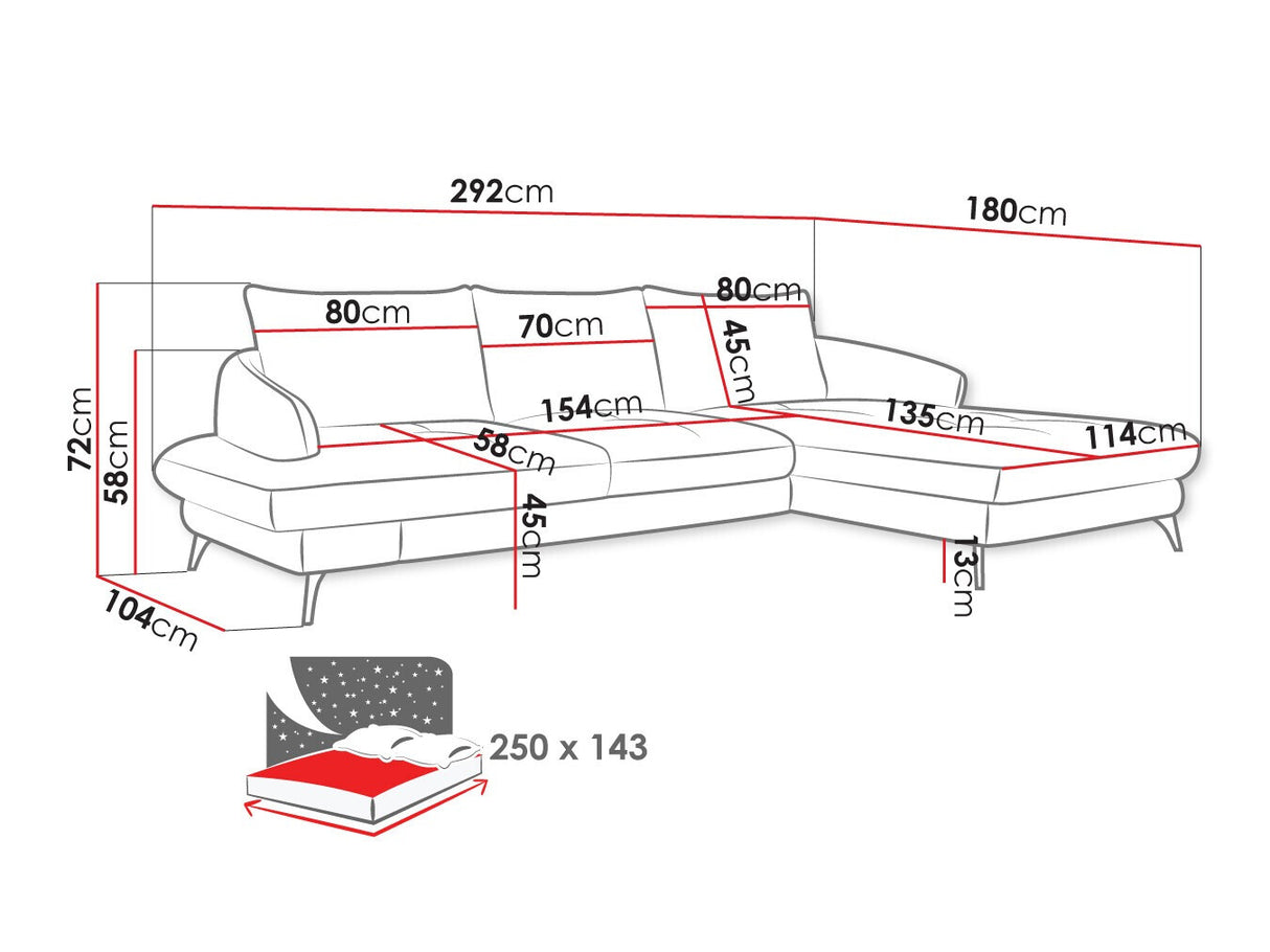 Sarokkanapé Narożnik FUTURO Barrel, Szín: Barrel 97, Változatok: Balos
