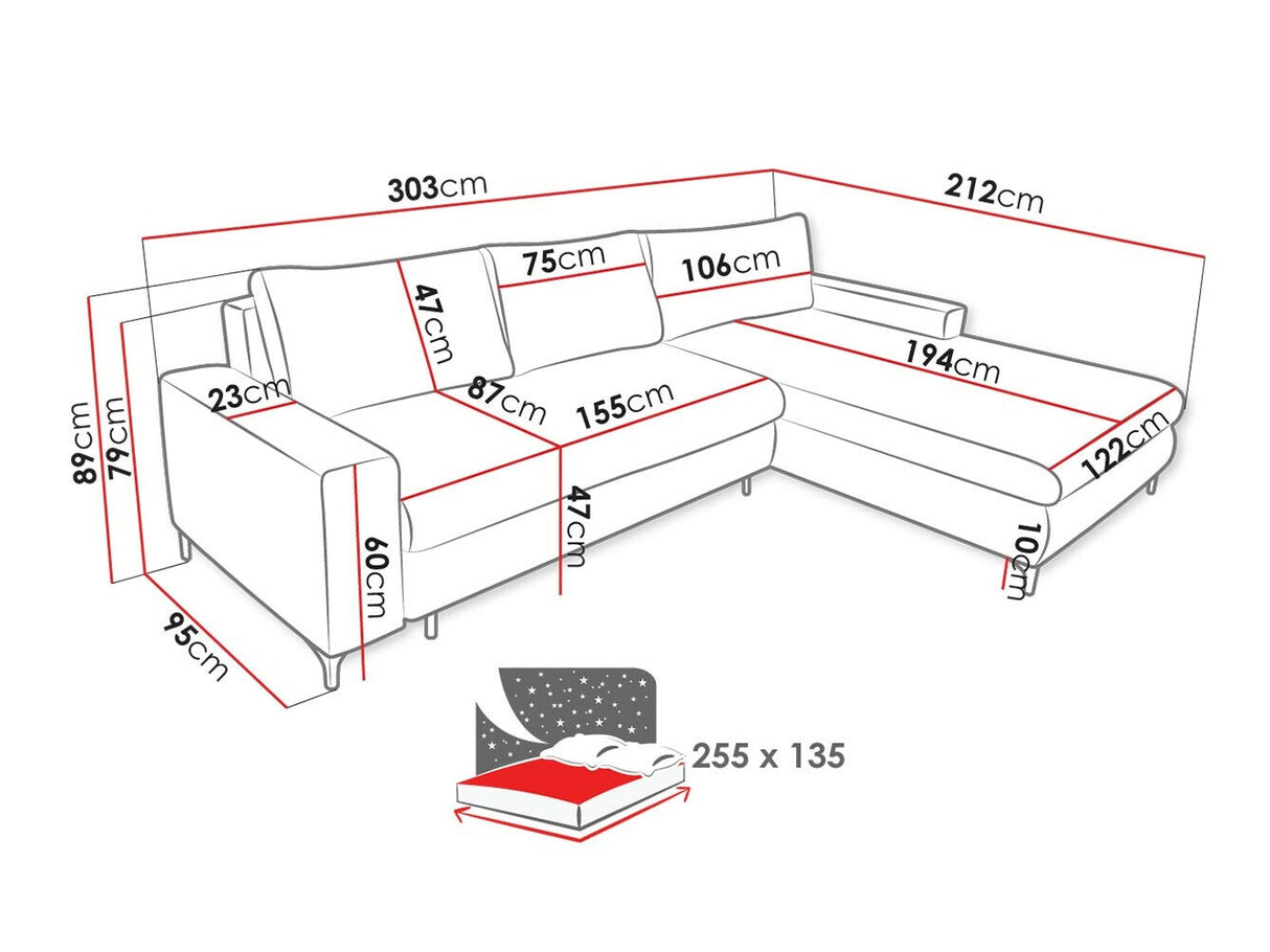 Sarokkanapé Narożnik MARGO Barrel, Szín: Barrel 97