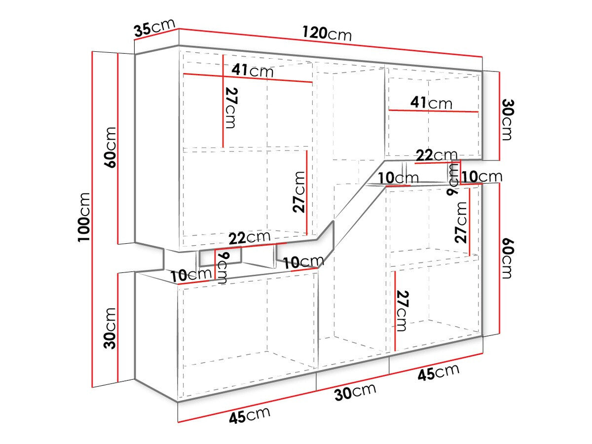 Szekrény Ceelias (Bekas), Szín: Wotan tölgy + Antracit