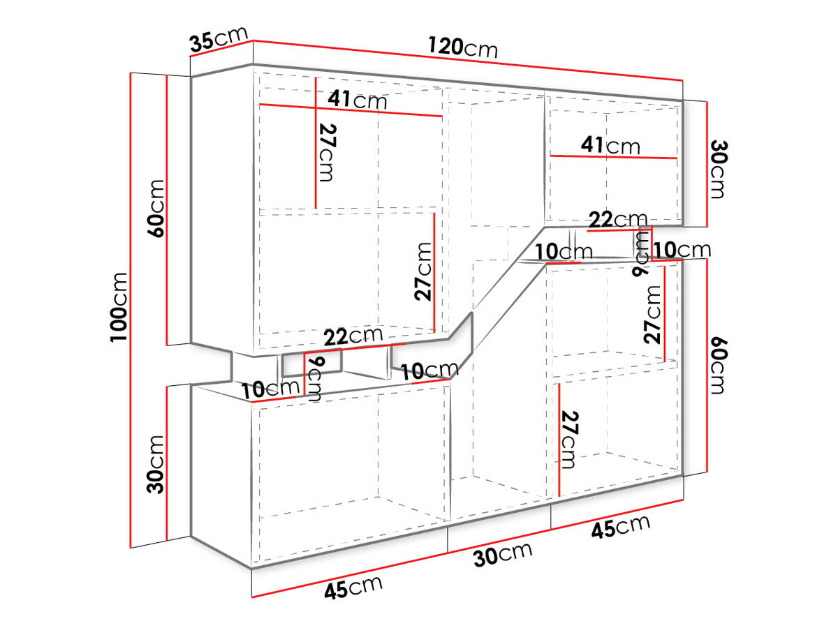 Szekrény Ceelias (Bekas), Szín: Wotan tölgy + Fehér