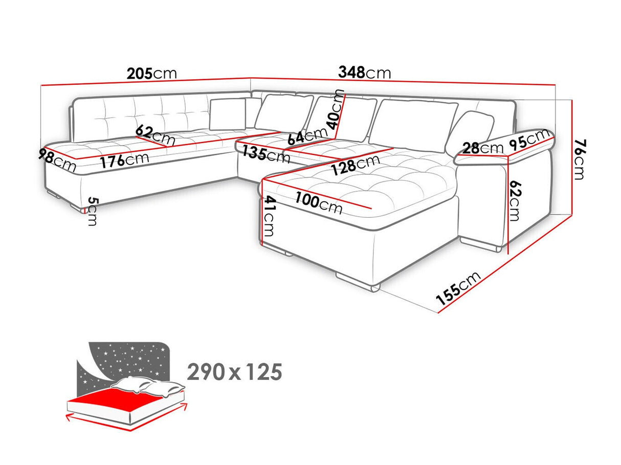 Sarokkanapé Niko (Tony Premium) Toptextil, Szín: Horton 204.10, Változatok: Balos