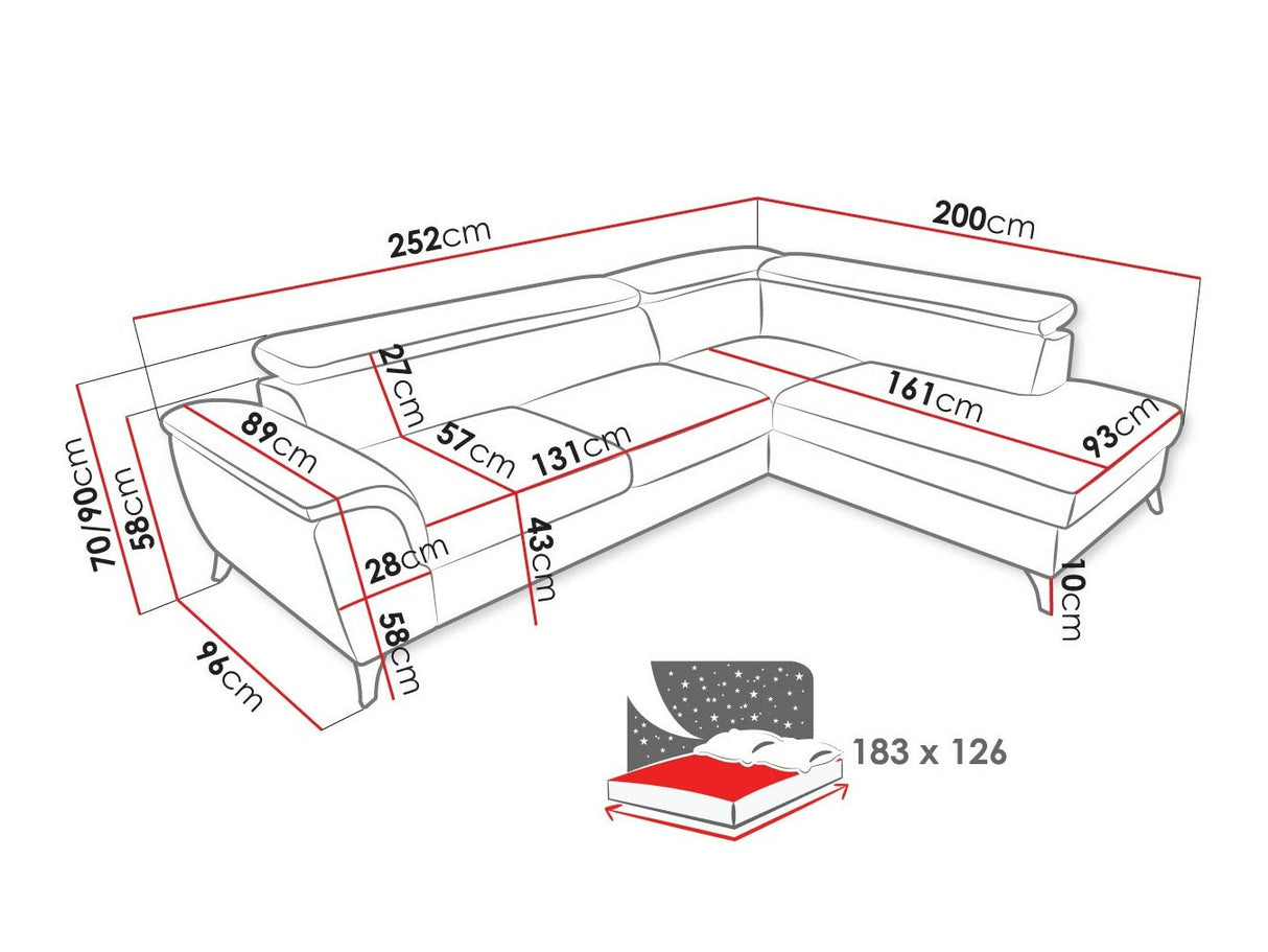 Sarokkanapé Narożnik ALDEIA Zetta, Szín: Zetta 293, Változatok: Balos