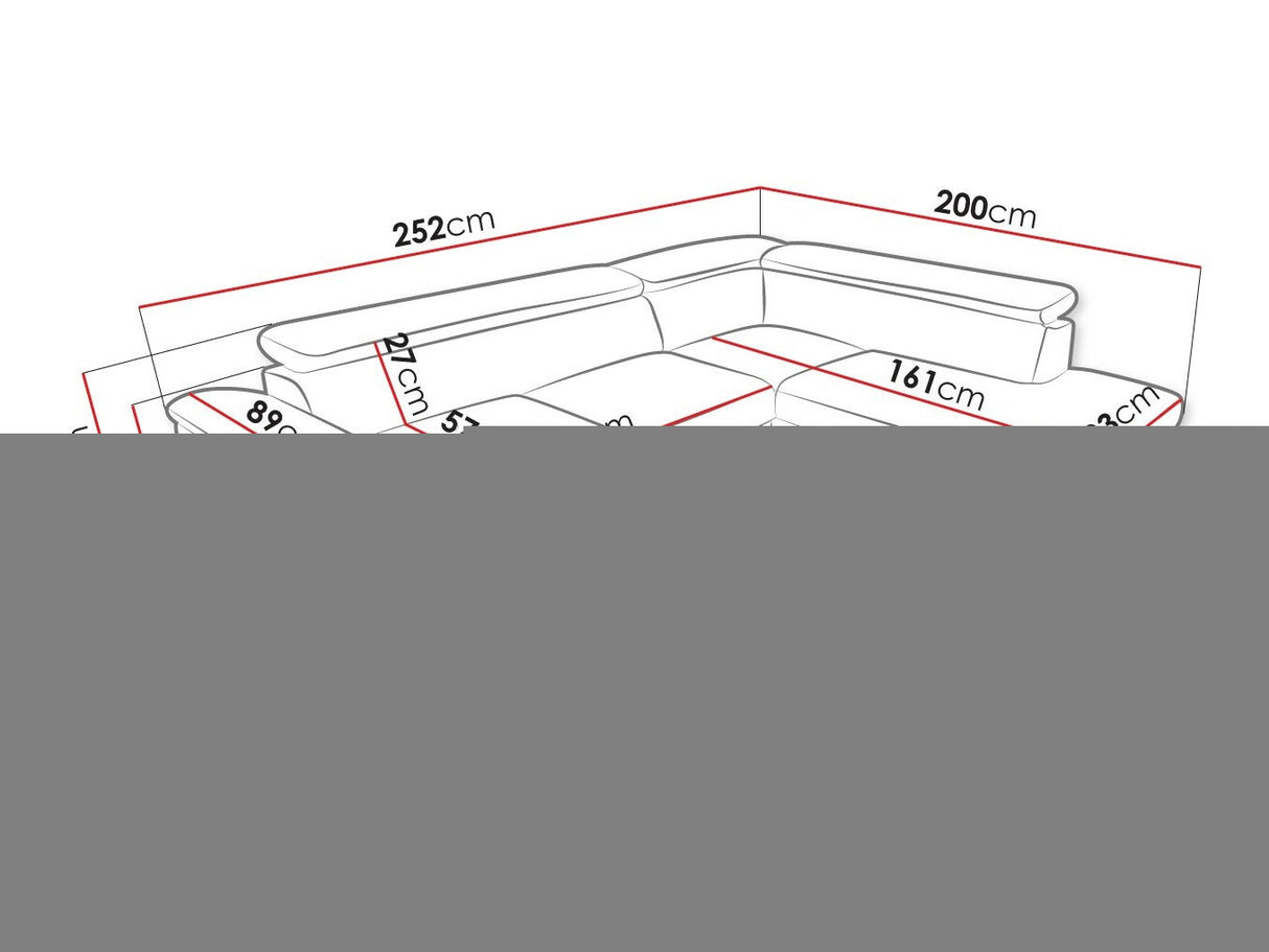 Sarokkanapé Narożnik ALDEIA Zetta, Szín: Zetta 295, Változatok: Jobbos