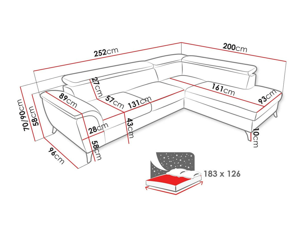 Sarokkanapé Narożnik ALDEIA Zetta, Szín: Zetta 300, Változatok: Jobbos