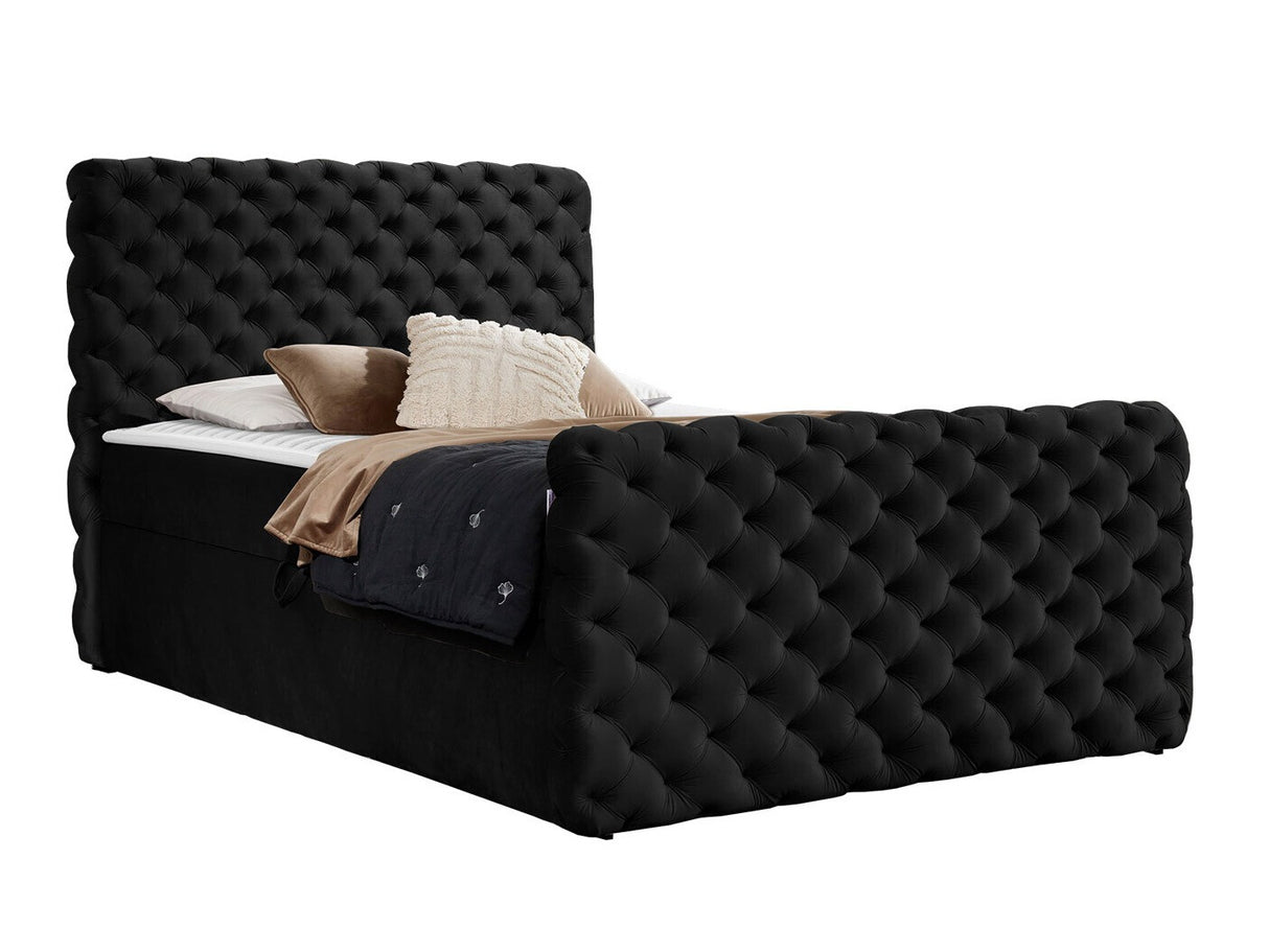 Kontinentális ágy CHESTERFIELD LUX (Tigline Lux), Szín: Velluto 20, Alvó felület mérete: 180 x 200 cm