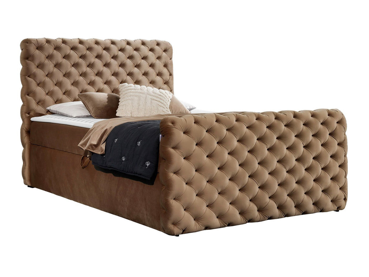 Kontinentális ágy CHESTERFIELD LUX (Tigline Lux), Szín: Velluto 30, Alvó felület mérete: 200 x 200 cm