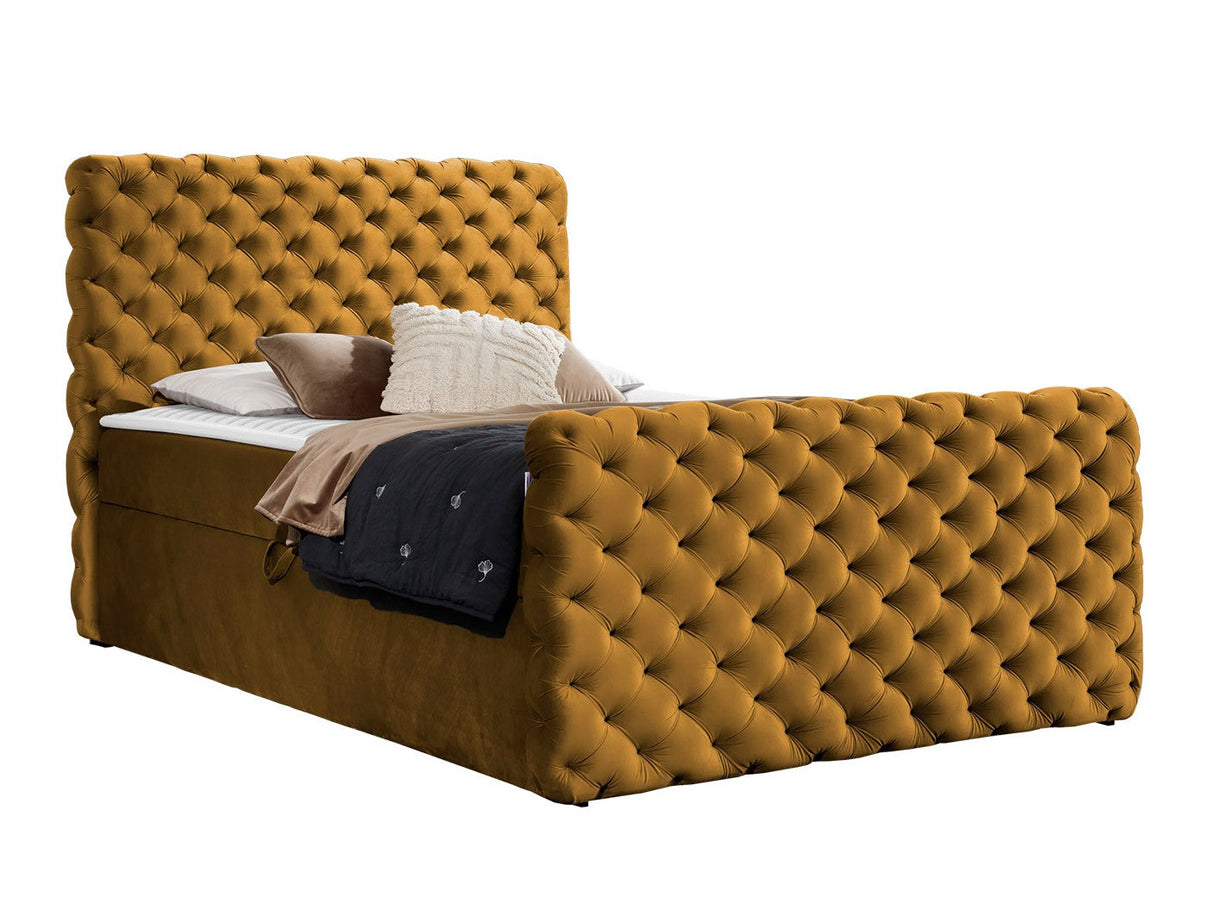Kontinentális ágy CHESTERFIELD LUX (Tigline Lux), Szín: Velluto 8, Alvó felület mérete: 120 x 200 cm