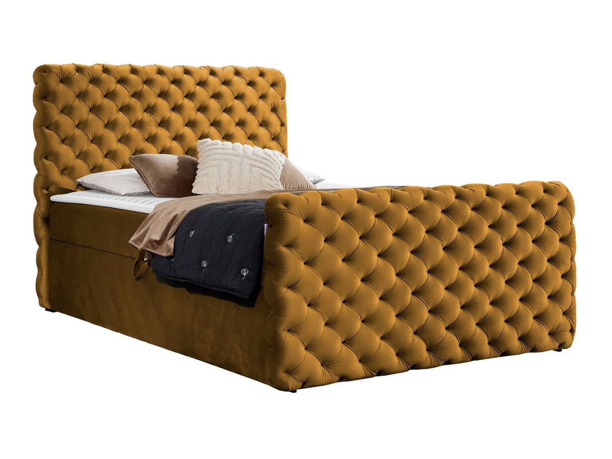 Kontinentális ágy CHESTERFIELD LUX (Tigline Lux), Szín: Velluto 8, Alvó felület mérete: 160 x 200 cm