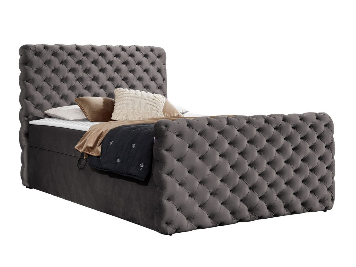 Kontinentális ágy CHESTERFIELD LUX (Tigline Lux), Szín: Velluto 17, Alvó felület mérete: 160 x 200 cm