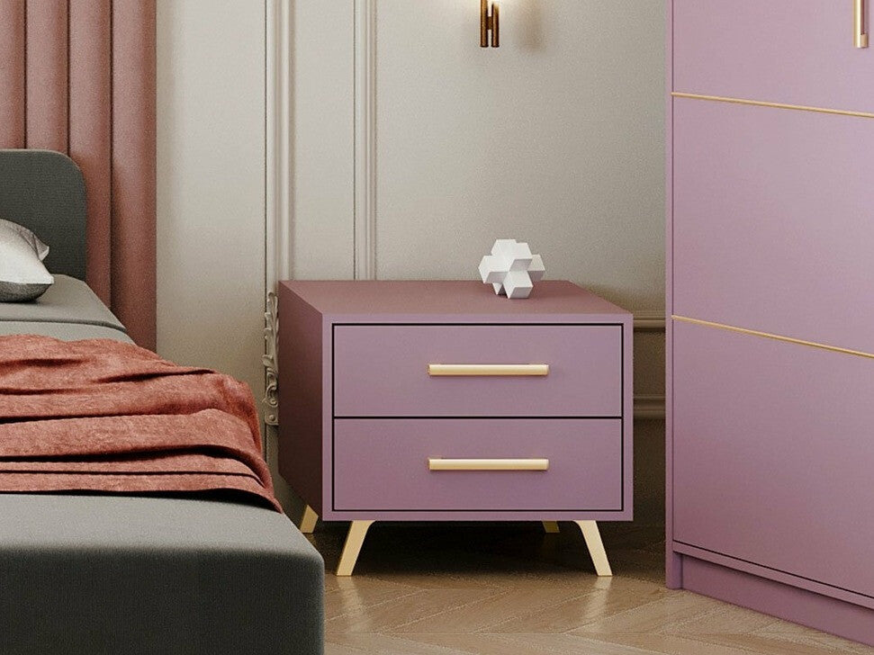 Éjjeliszekrény BALI, Szín: Lila + Aranysárga