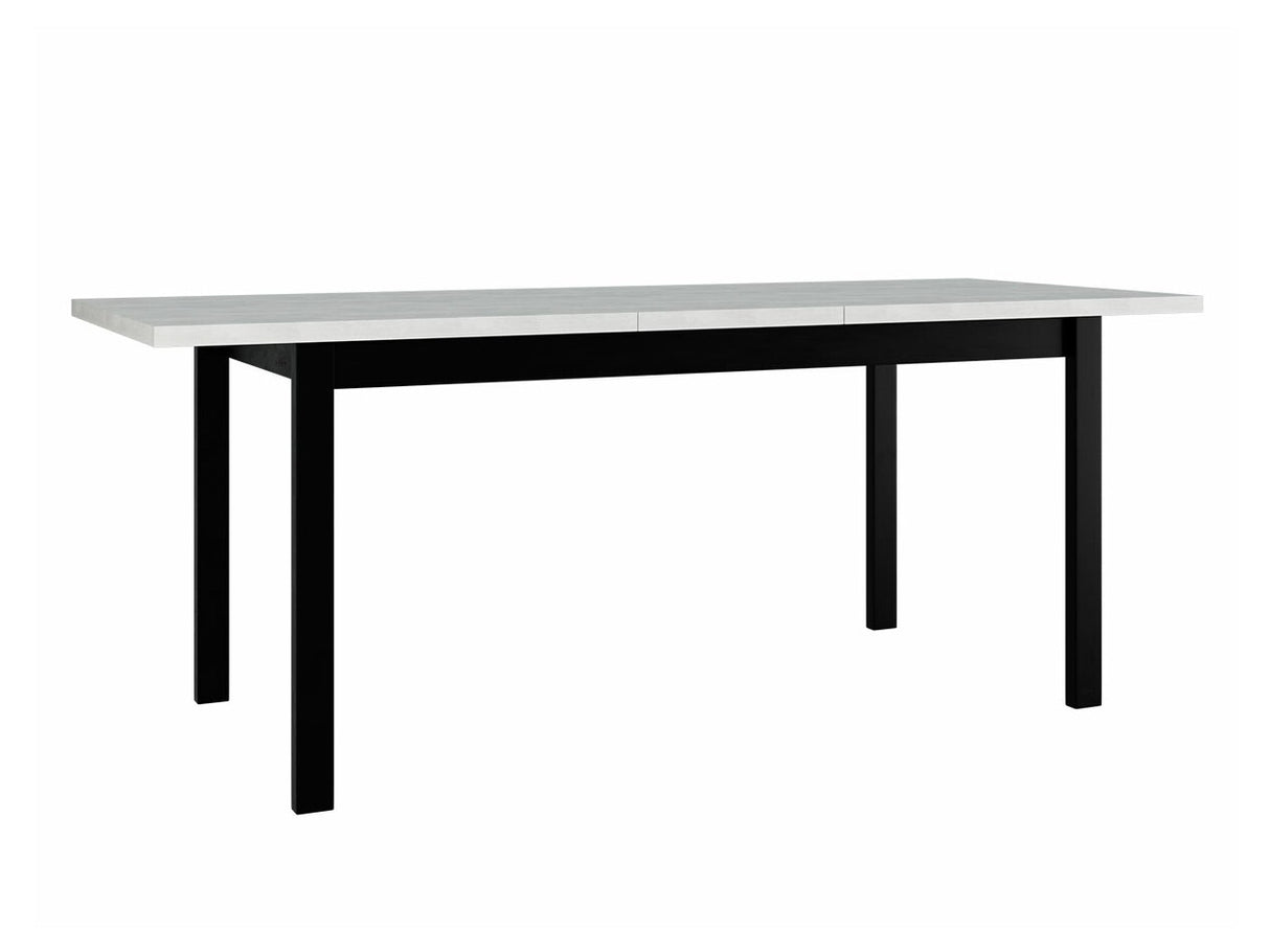 Asztal Alba 4 90 x 160/200 (Diesel 90 x 160/200 4), Munkalap színe: Fehér , Lábak színe: Fekete