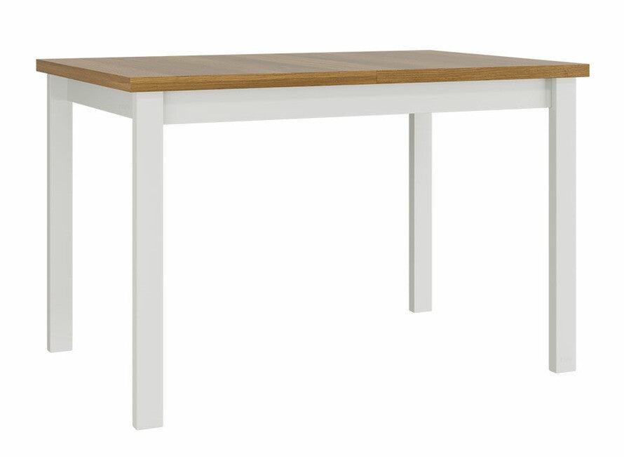 Asztal Alba 1 80 x 120/150 (Diesel 1), Munkalap színe: Grandson tölgy, Lábak színe: Fehér