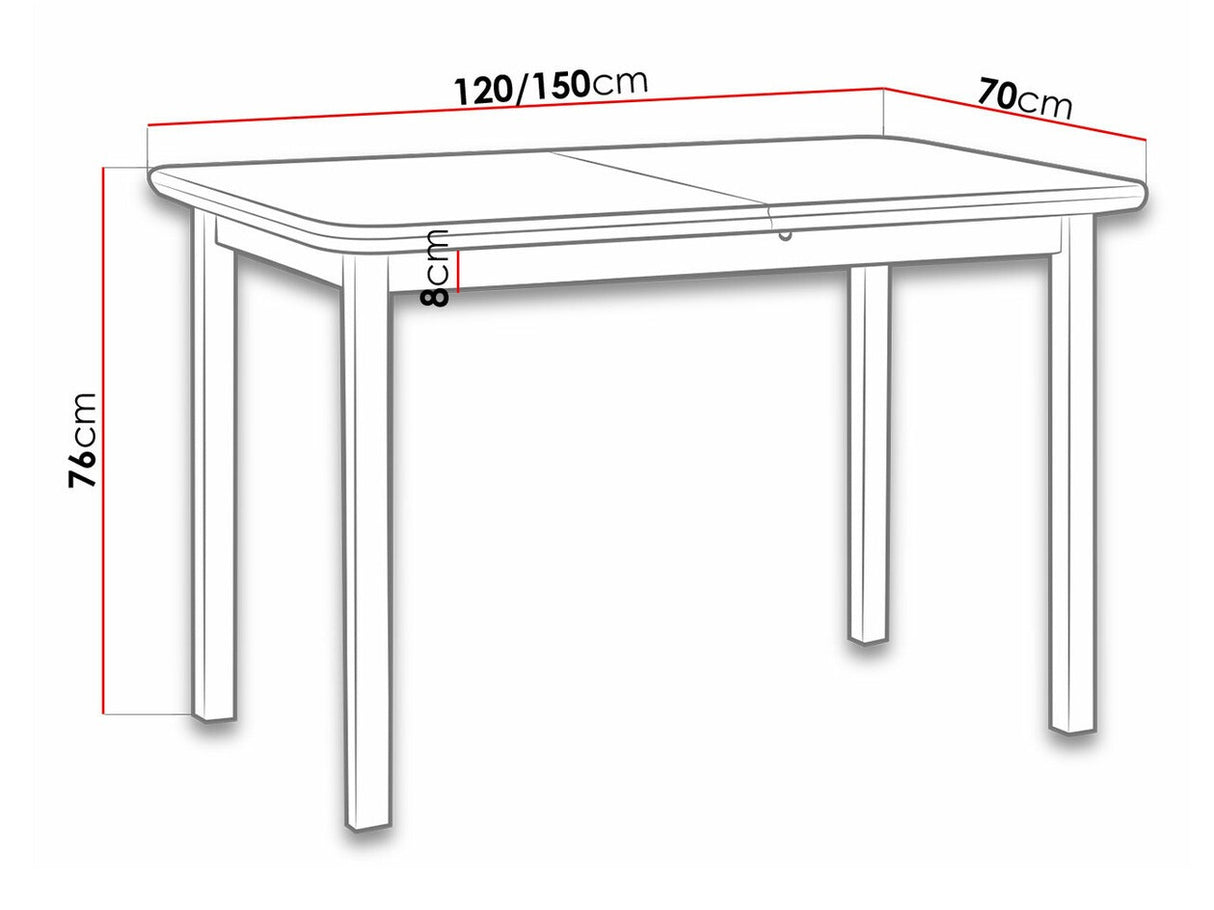 Asztal MAX 4 (Eliot 4), Fa színe : Égerfa