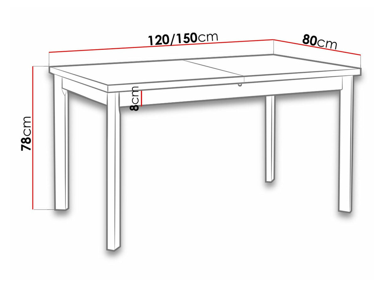 Asztal Max 5 P (Eliot 5 P), Szín: Dió
