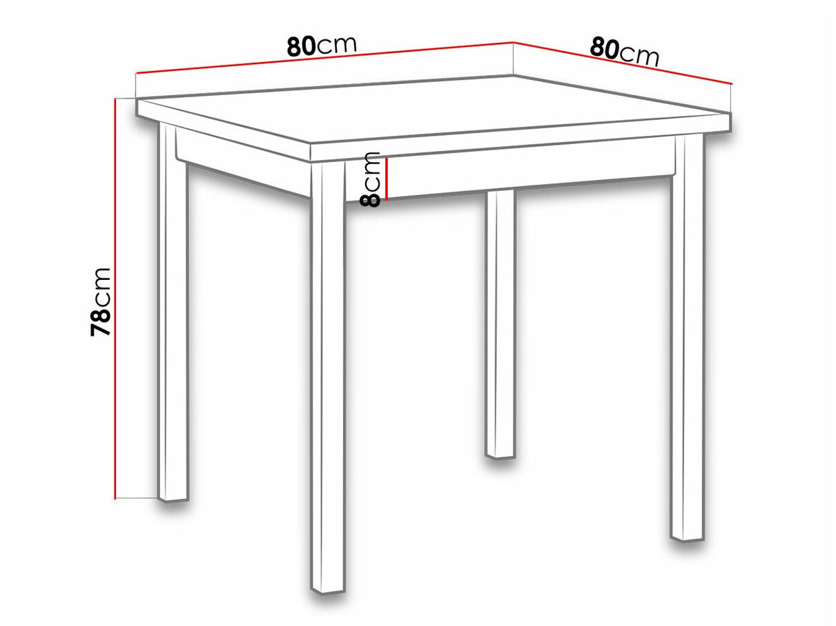 Asztal Max 9 80x80 (Eliot 9), Szín: Sonoma tölgy