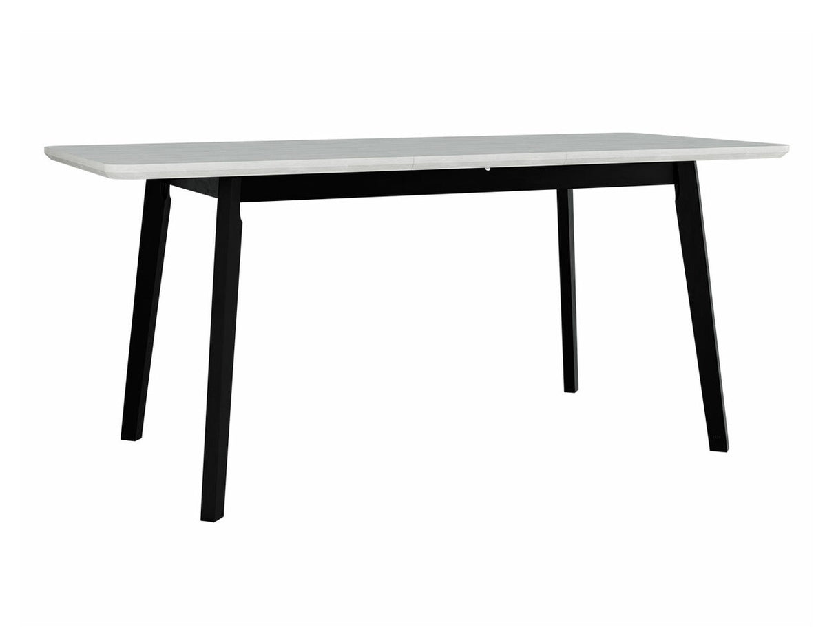 Asztal Oslo 7 80 x 140/180 (Harry 7), Munkalap színe: Fehér, Lábak színe: Fekete