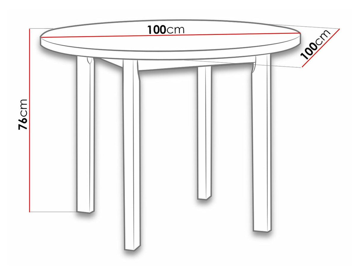 Asztal Poli 2 100 (Mosso 2 100), Asztal színe: Fehér