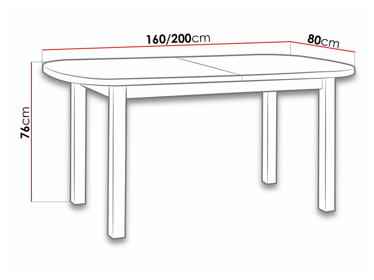 Asztal Wenus 1 (Logan 1), Szín: Sonoma tölgy