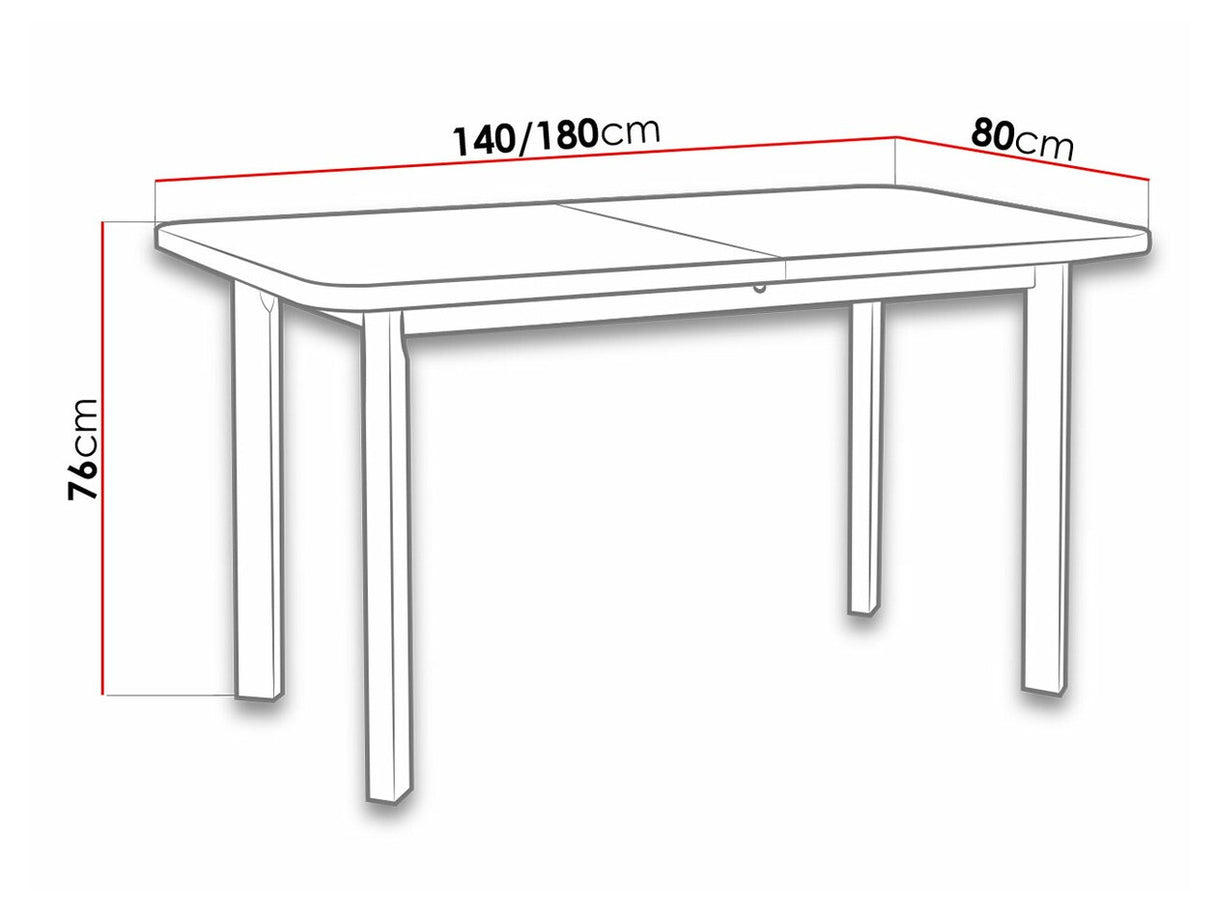Asztal Wenus 2 P 80x140/180 (Logan 2 P), Szín: Sonoma tölgy