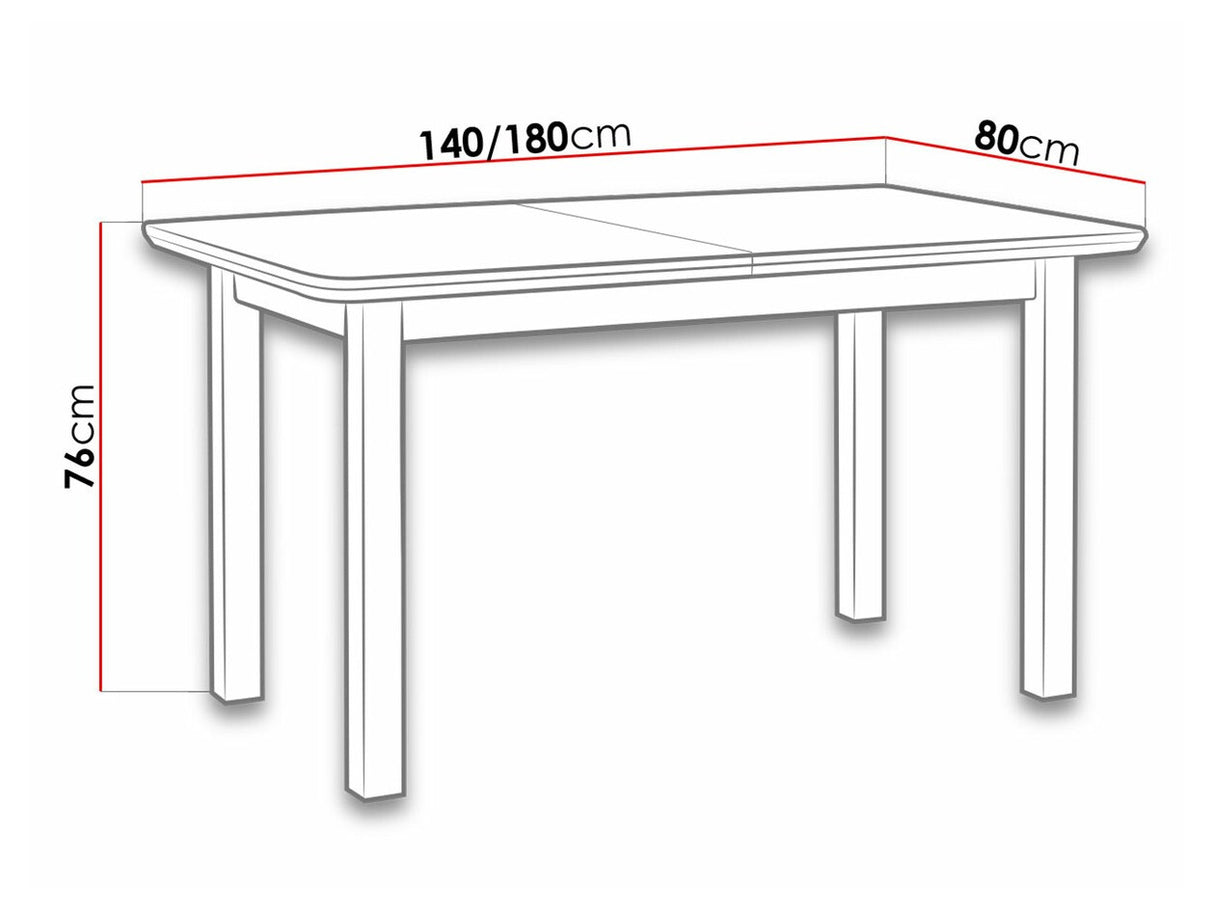 Asztal Wenus 2 S 80x140/180 (Logan 2 S), Szín: Dió