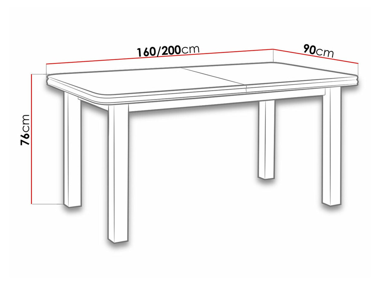 Asztal Wenus 5 90x160/200 (Logan 5)