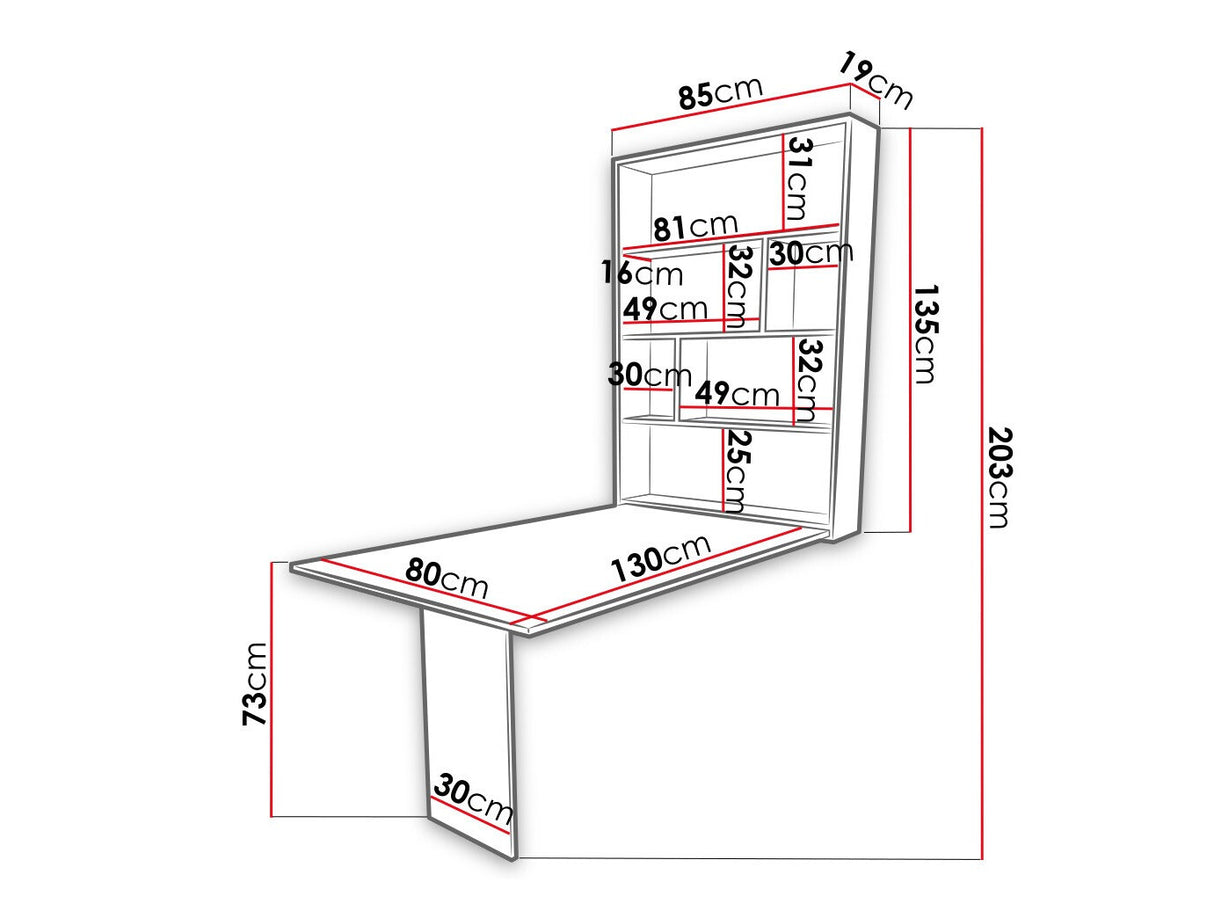 Összecsukható asztal ABI (Eden) Szín: Sonoma tölgy