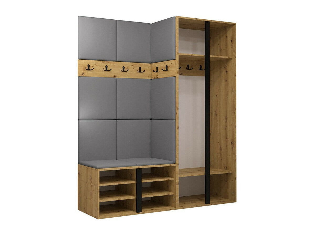 Előszoba garnitúra ORION XII (Tavasz XII), Keret színe: Grafit, Puha falpanel színe: Manila 35