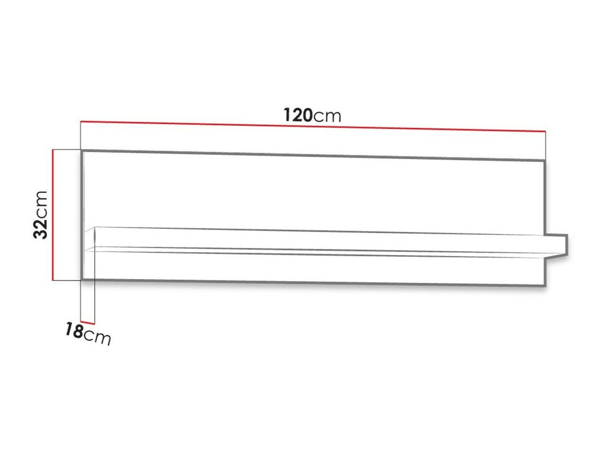 Polc Indianapolis (Nadia N11), Szín: Kézműves fehér