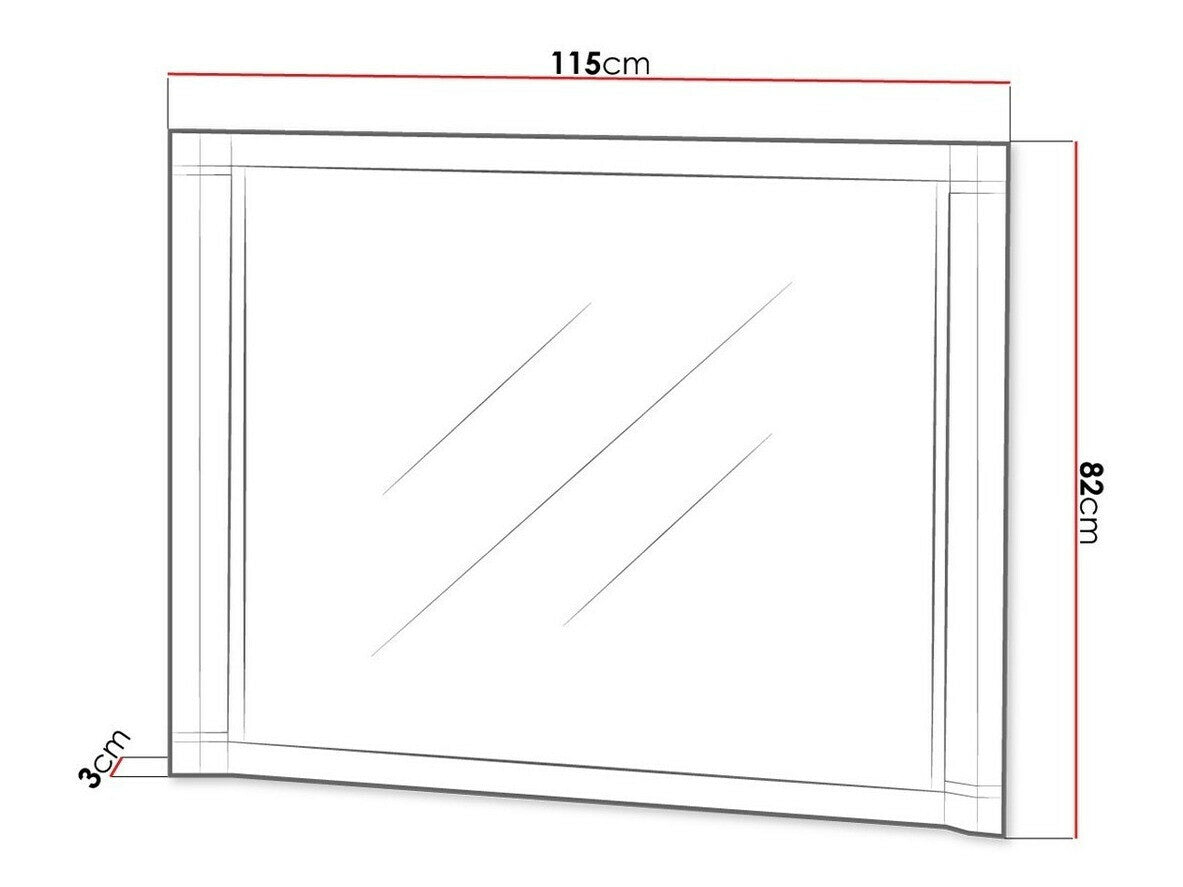 Tükör Dallas D9 (Xavier), Szín: Triufel tölgy