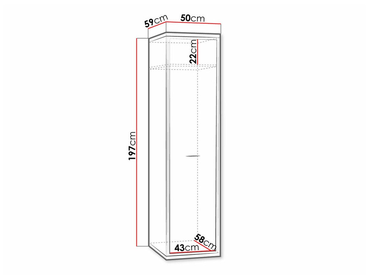 Gardróbszekrény Mediolan 02 (Sarged SR02)