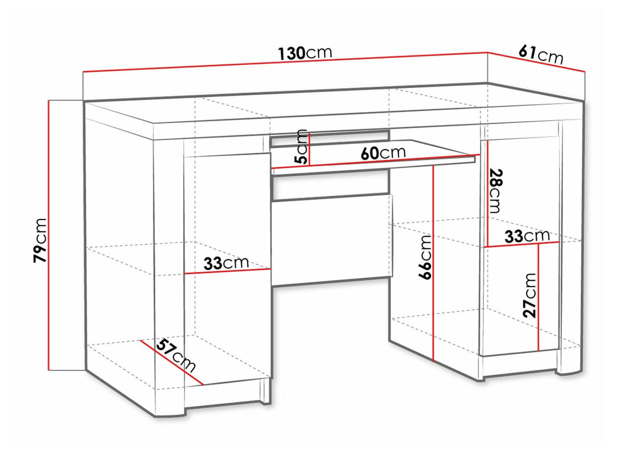 Íróasztal Livinio L-14