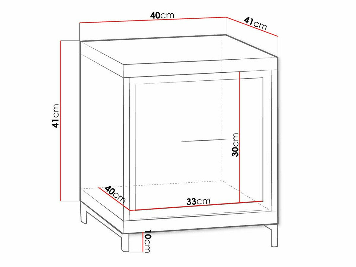 Éjjeliszekrény MEDIOLAN 16 (Sarged SR16), Lábak: Igen