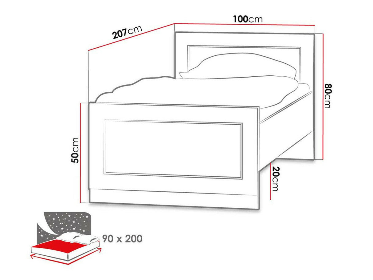 Ágy Tadeusz T-21 (Nemris N21), Szín: Lefkas tölgy