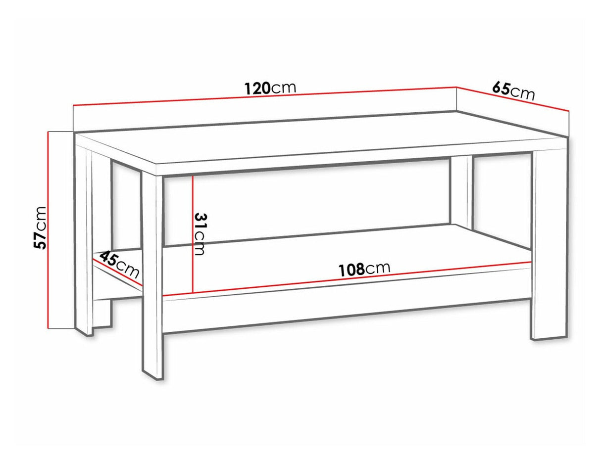 Dohányzóasztal Mediolan 18 (Sarged SR18)