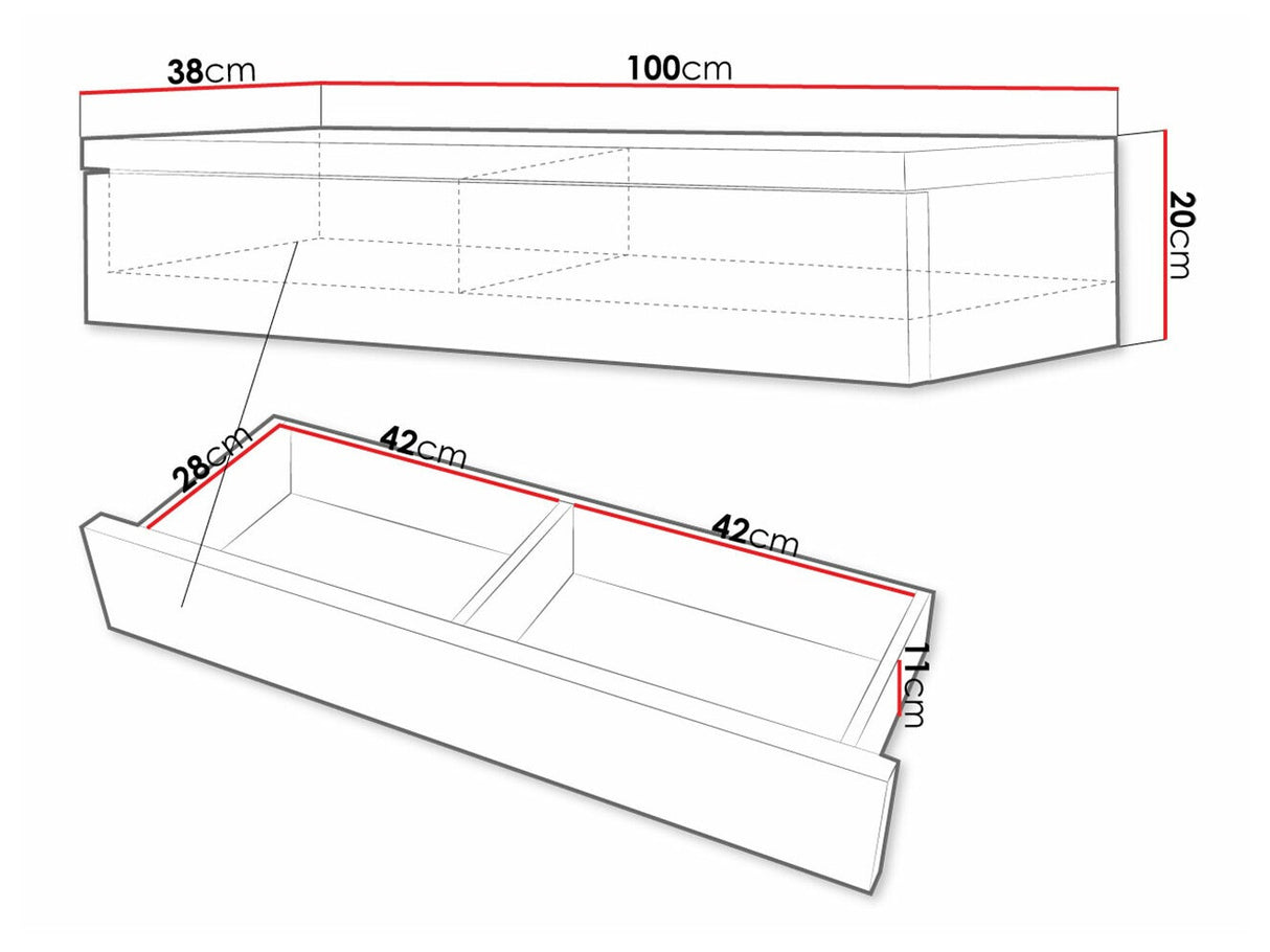 Fésülködő asztal NAVENE NV-02, Szín: Fehér + Fényes fehér