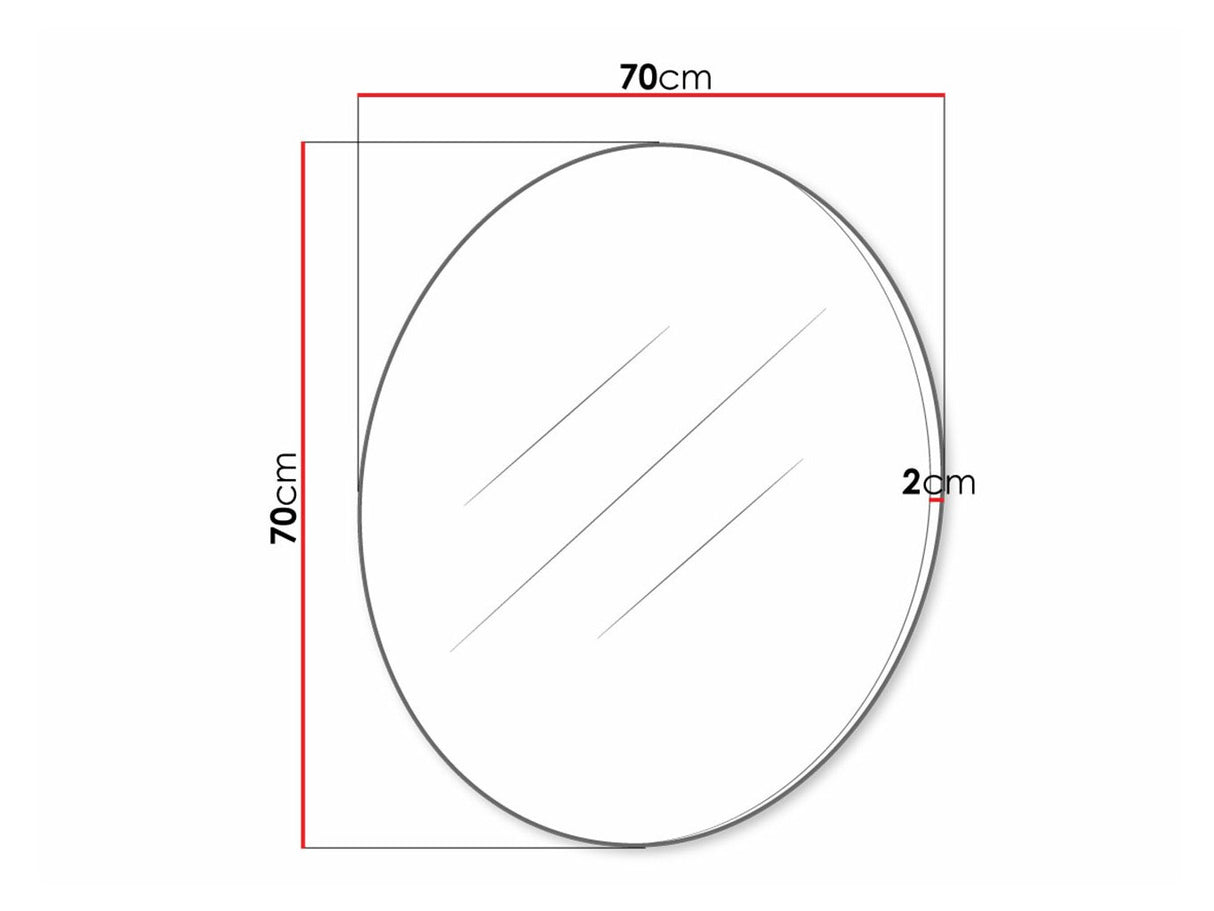 Tükör NAVENE NV-01, Szín: Fehér + Fényes fehér