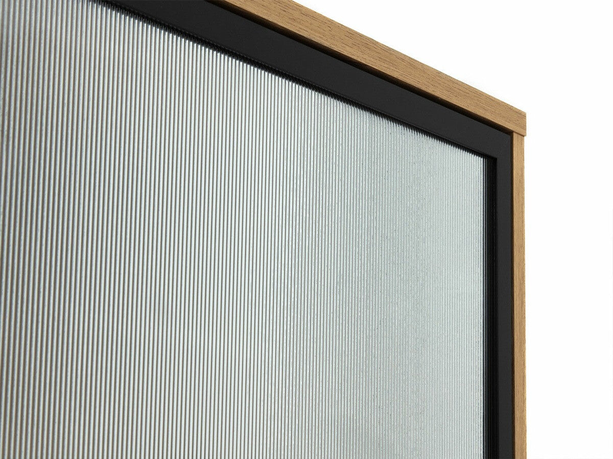 Könyvespolc Witryna 1D3SZ BARTISE Dąb Artisan/Czarny (Brulpin), Led világítás: Igen