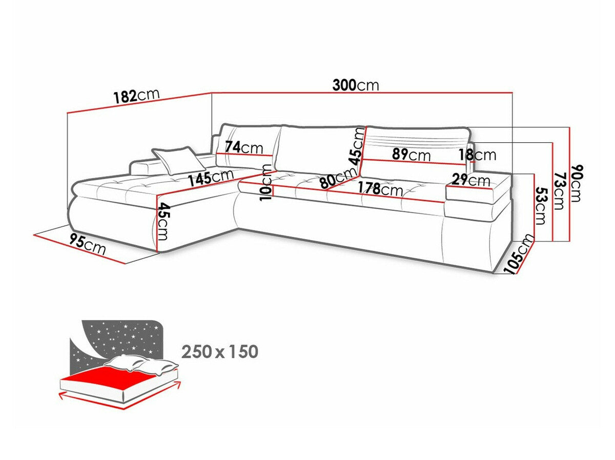 Sarokkanapé Oslo (Sofia), Változatok: Balos, Szín: Soft 011 + Lawa 05